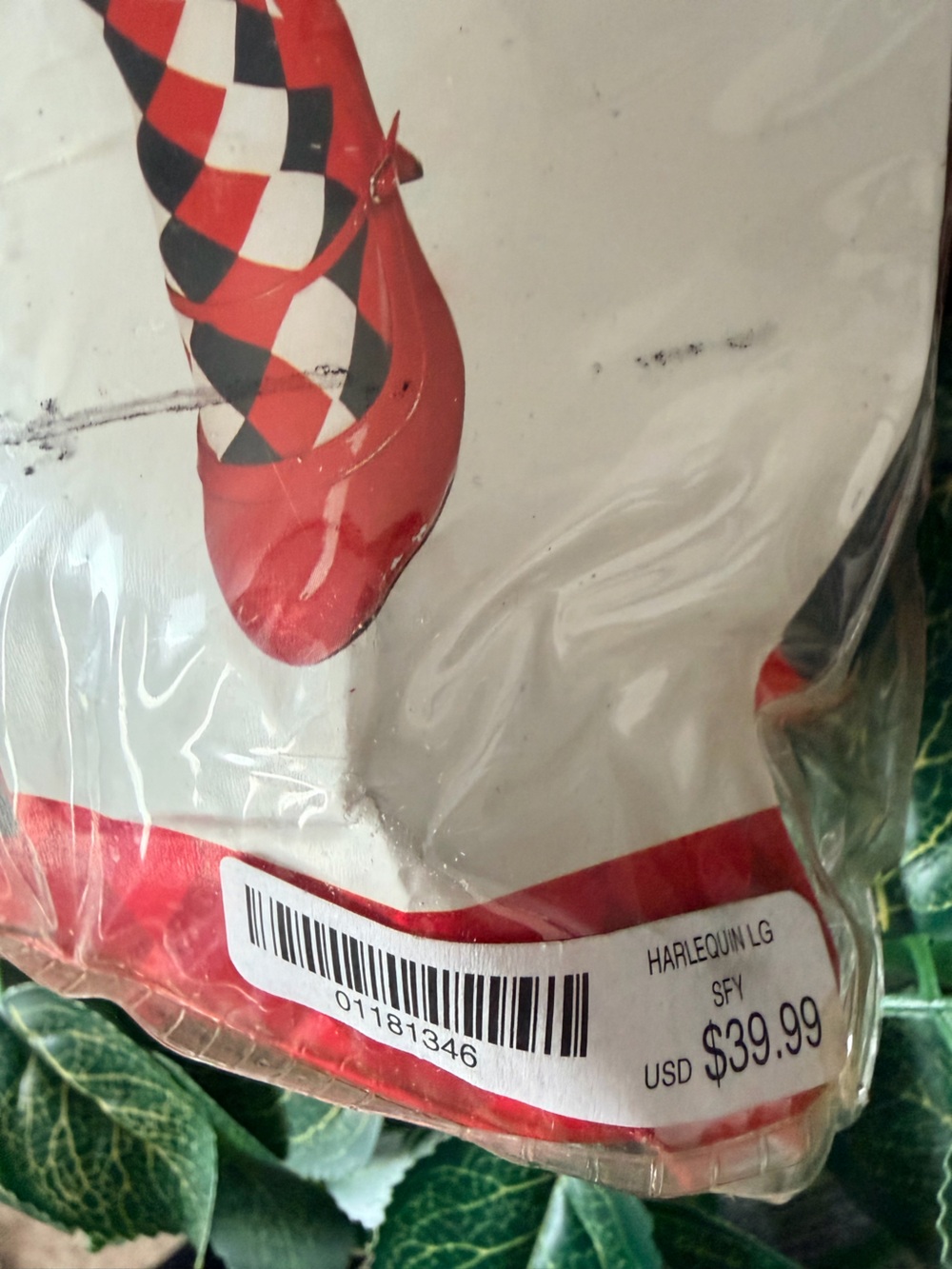 Spirit Harlequin Costume in Red, Black & White - Picture 4 of 4